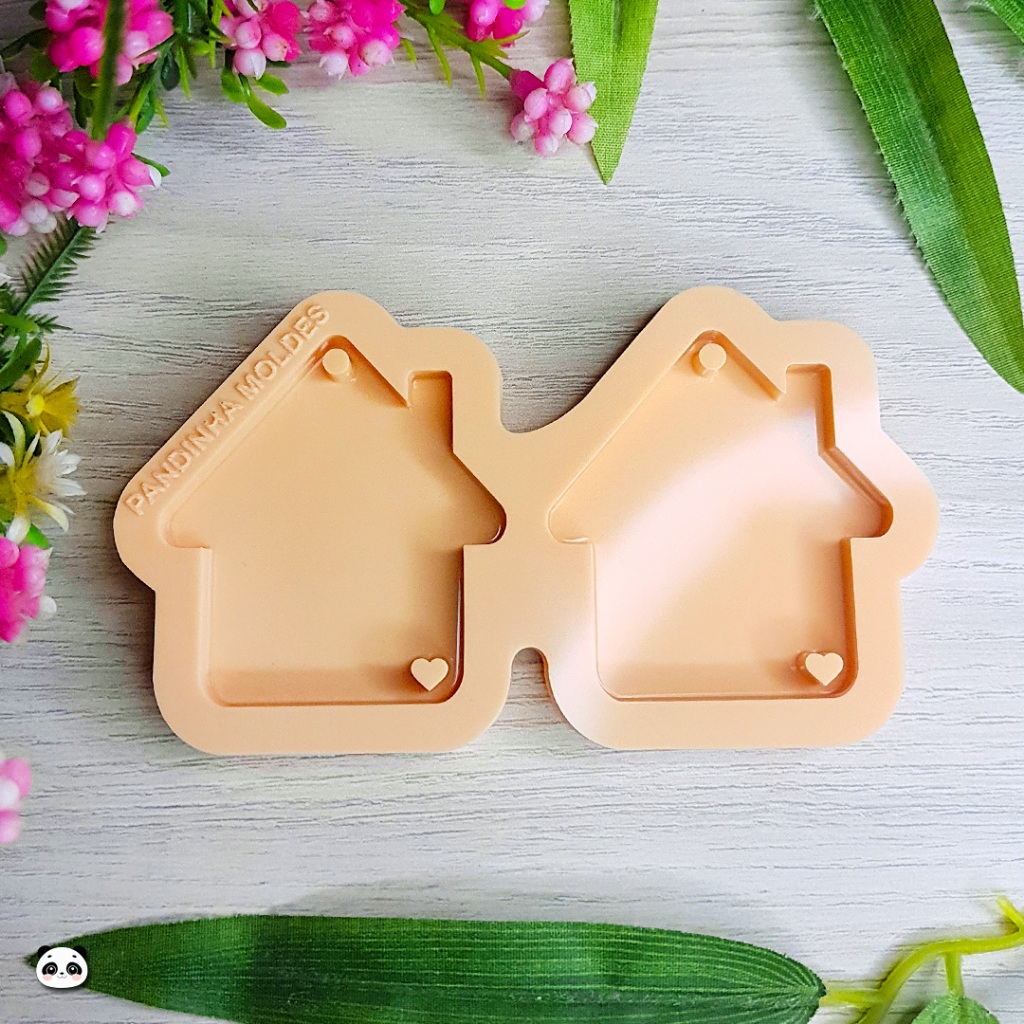 Molde De Silicone Para Resina Casinha 2 cavidades — imagem 2 de 2