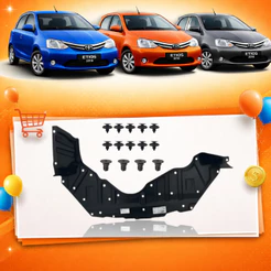Defletor Inferior do Etios 2016 2017 2018 2019 2020 21 Original 51441 0D400 + Kit com 14 Presilhas