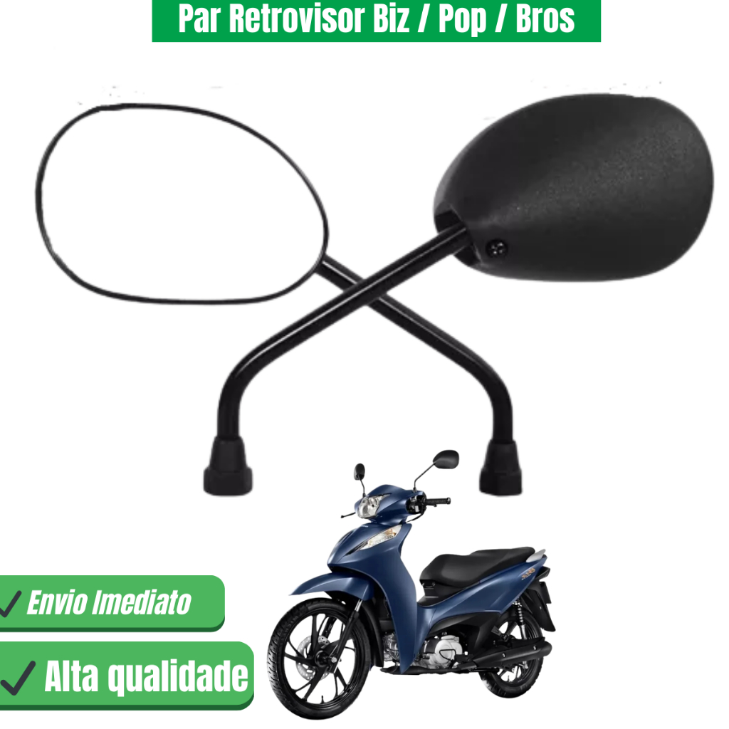 Par Retrovisor Biz 125/110/100 Pop 100/110i Bros 2009 A 2019