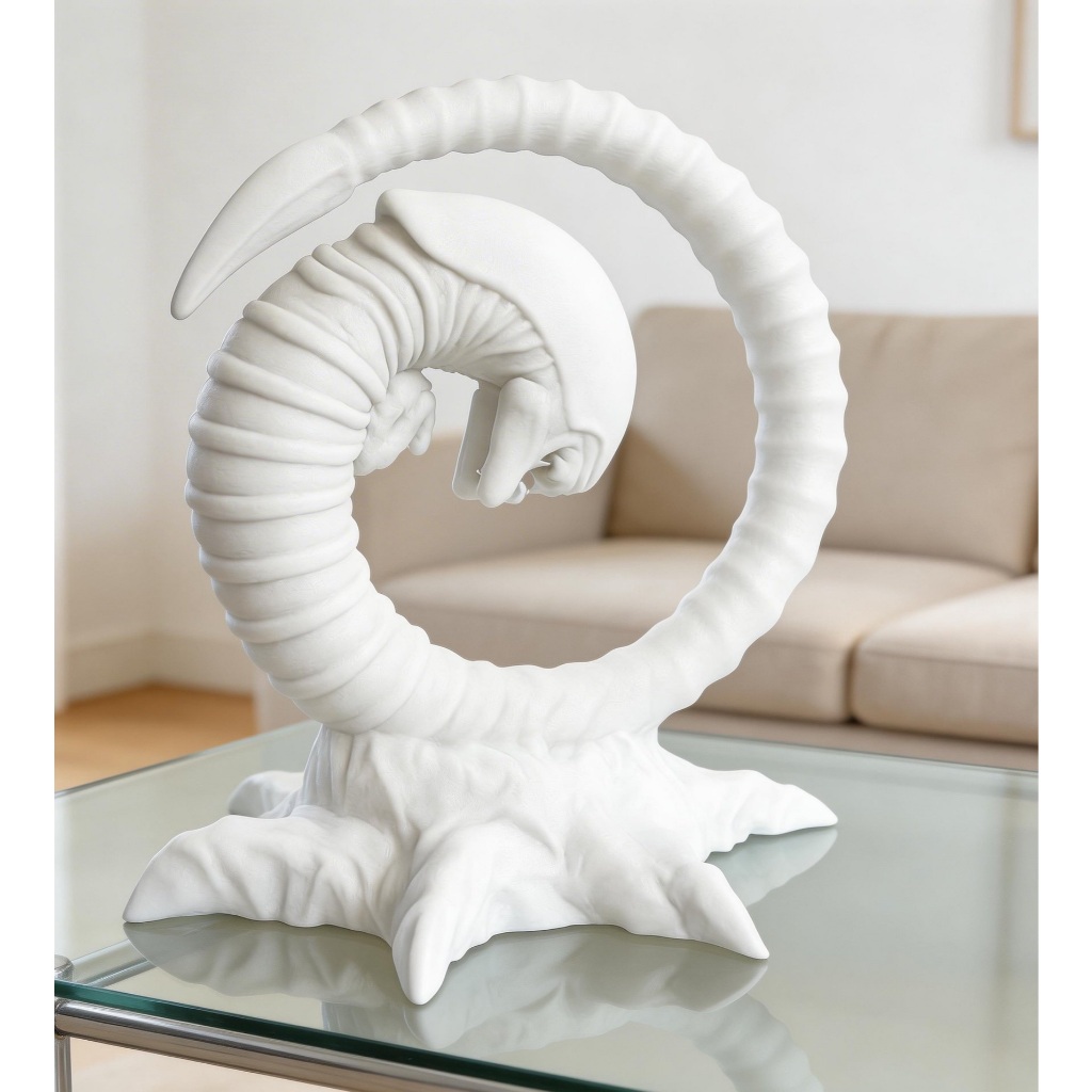 Escultura Alien Xenomorfo (Filme Alien) – Busto Sci-Fi Geek Decorativo
