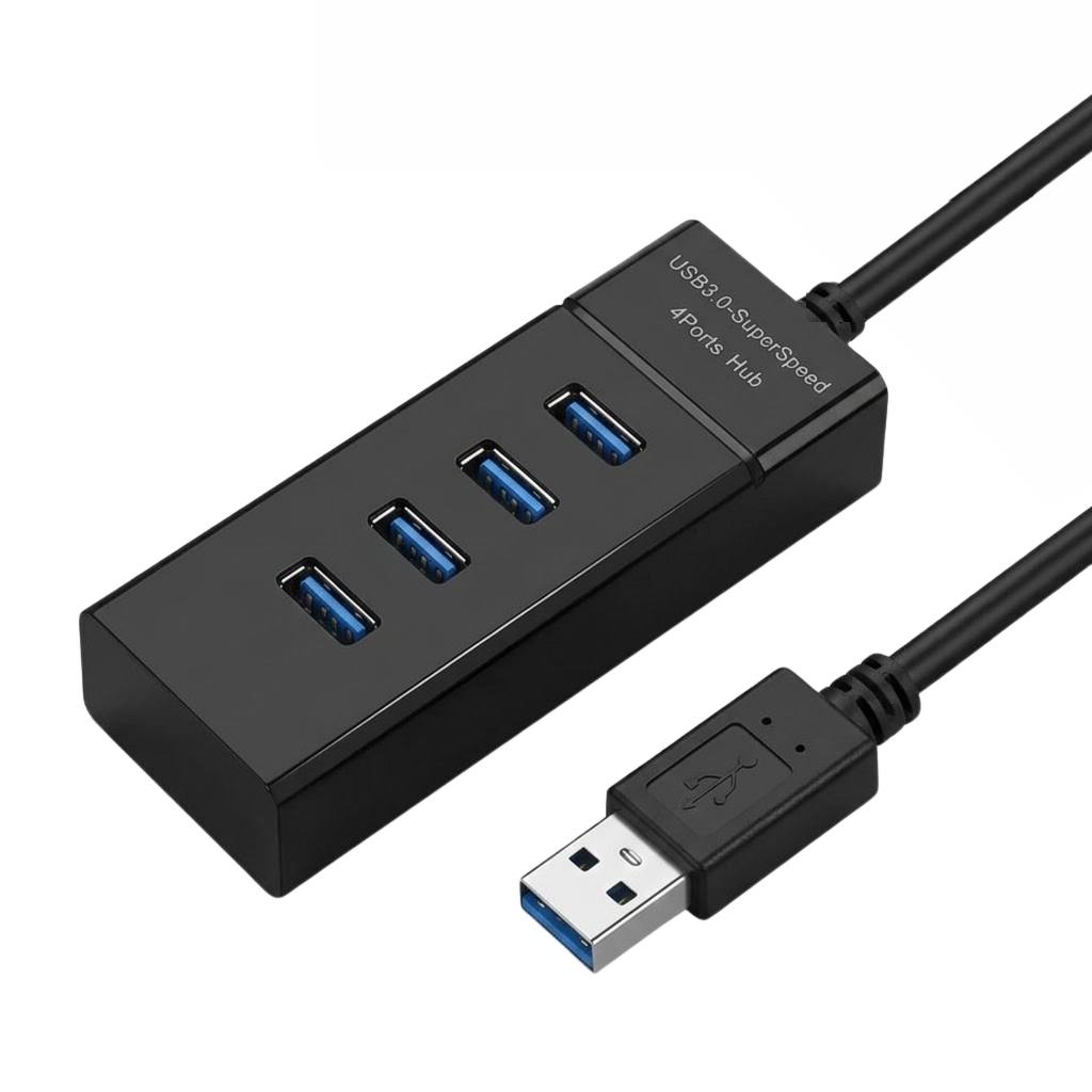 Hub USB 3.0 De Alta Velocidade 4 Portas Branco LED Indicador 5.0 Gbps Mini Para Laptop PC Escritório