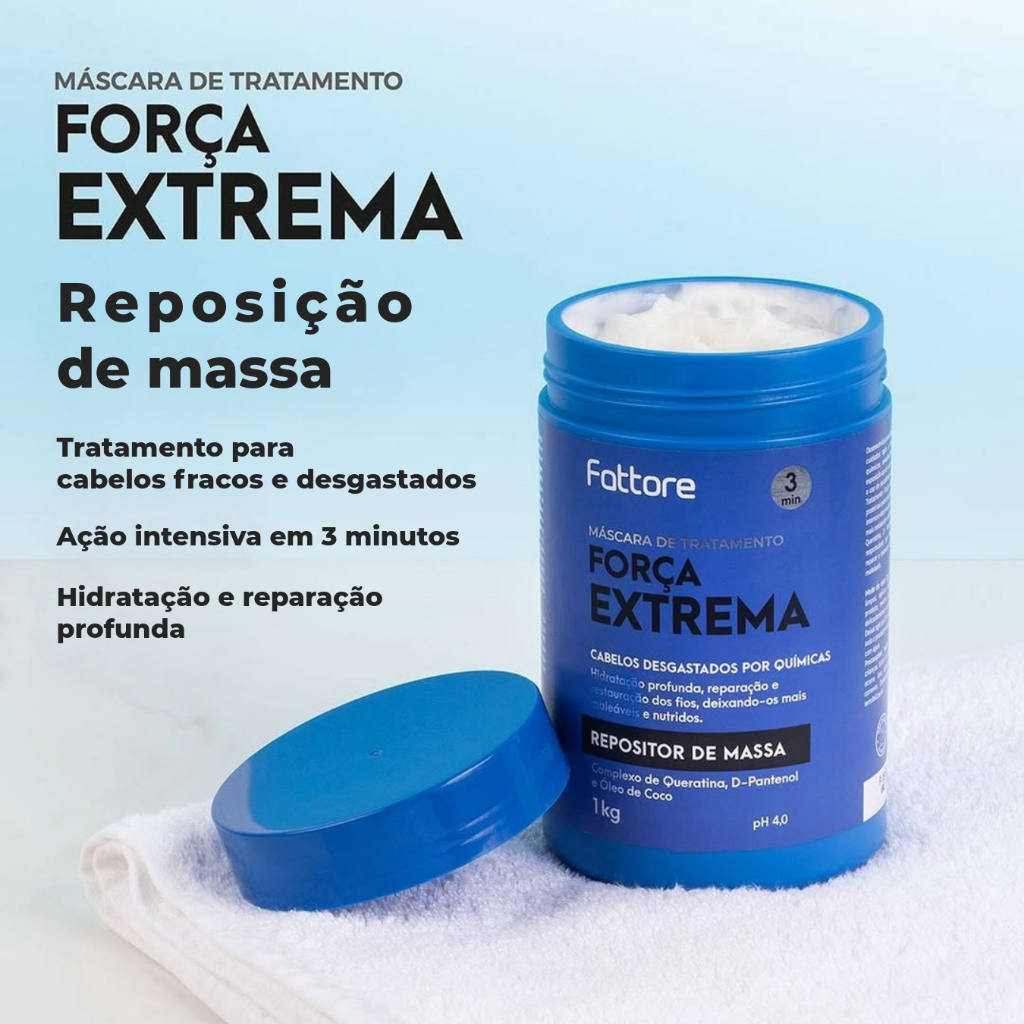 Máscara de Tratamento Repositor de Massa Fattore – Força Extrema 1KG