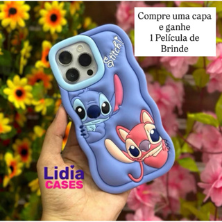 Capa + Película 3D emborrachada para Telefone Celular Lilo Stitch Silicone para iPhone em Oferta na Shopee