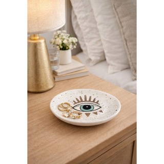 Pratinho Decorativo Olho Grego | Cerâmica | 10 cm em Oferta na Shopee