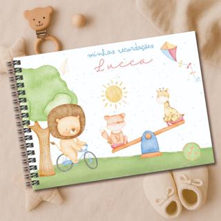 Livro do Bebê Personalizado MENINO | Vários Temas | Diário do Bebê em Oferta na Shopee