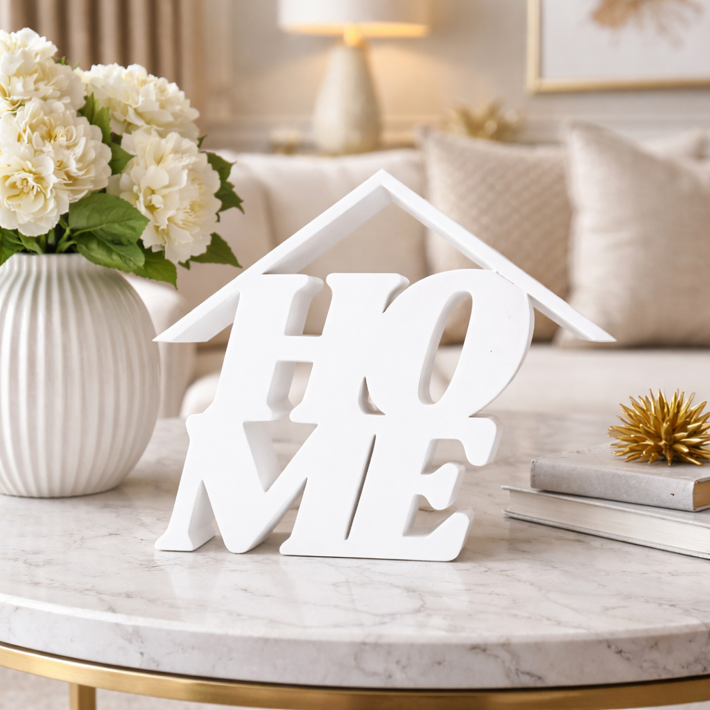 Placa Letreiro decorativo HOME  casa lar doce lar decoração elegante minimalista moderna