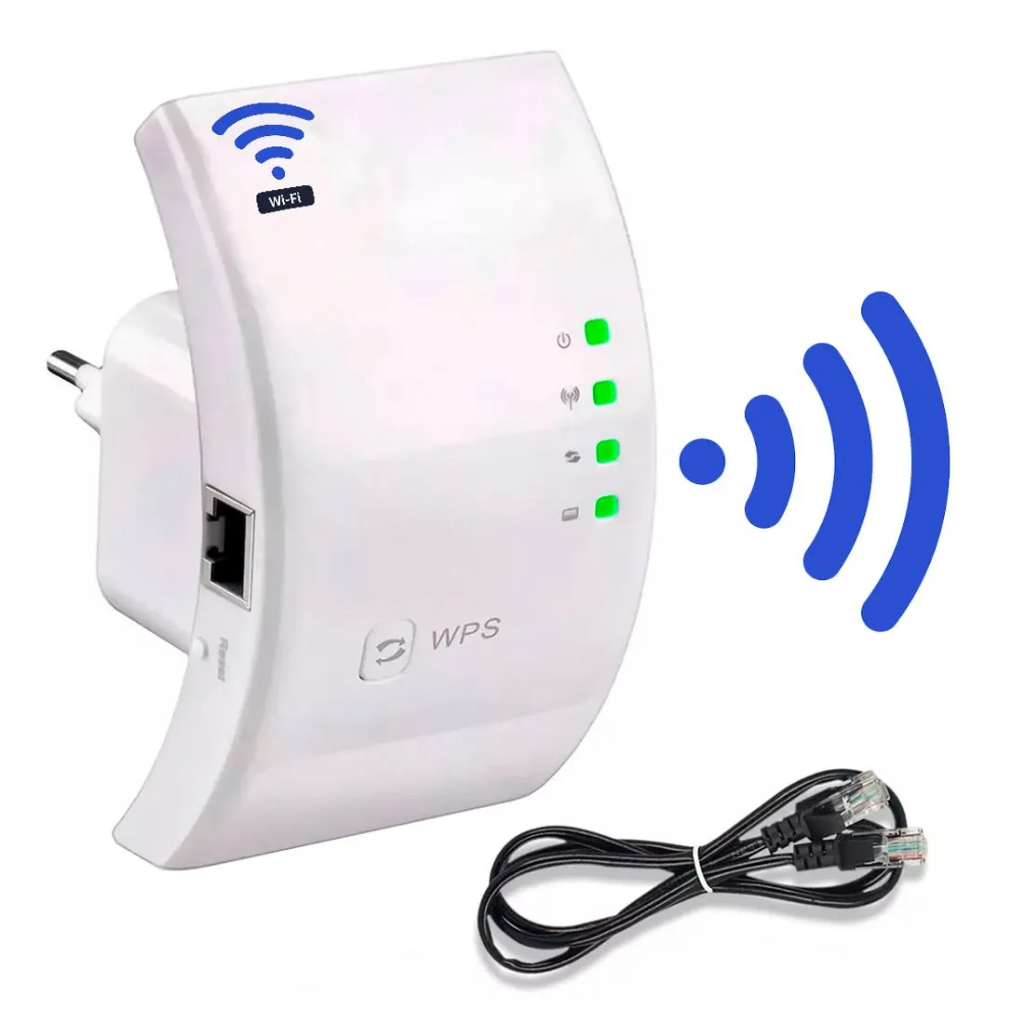 Repetidor de Sinal WiFi 300Mbps Amplificador de Internet Wireless Bivolt