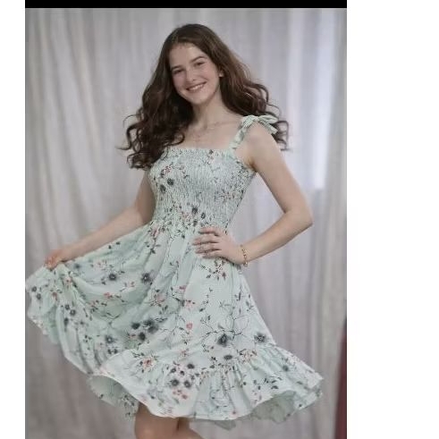 Vestido  midi Infanto Juvenil de alcinha  lastex Look de verão Feminino em Oferta na Shopee