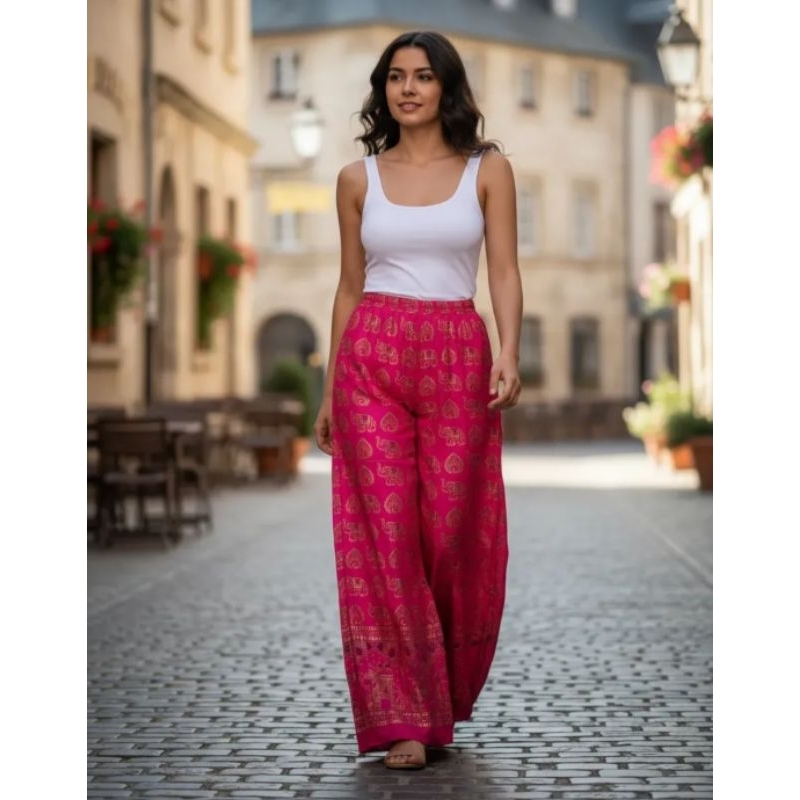 calça indiana pantalona unissex thai yoga free size importadas