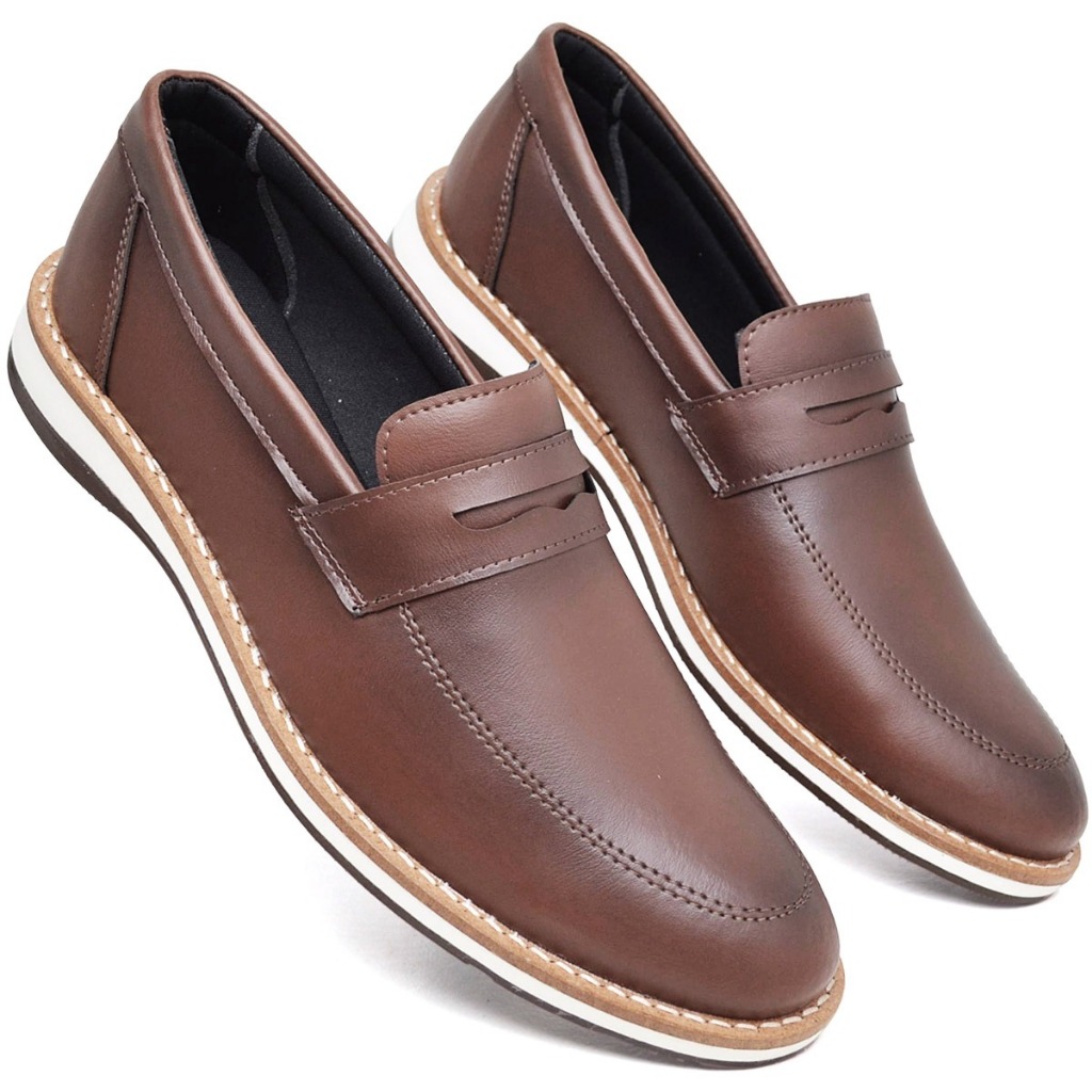 Sapato Mocassim Masculino Loafer Casual Preto Marrom Confortável Sapatenis Noivo Social Festa Pai