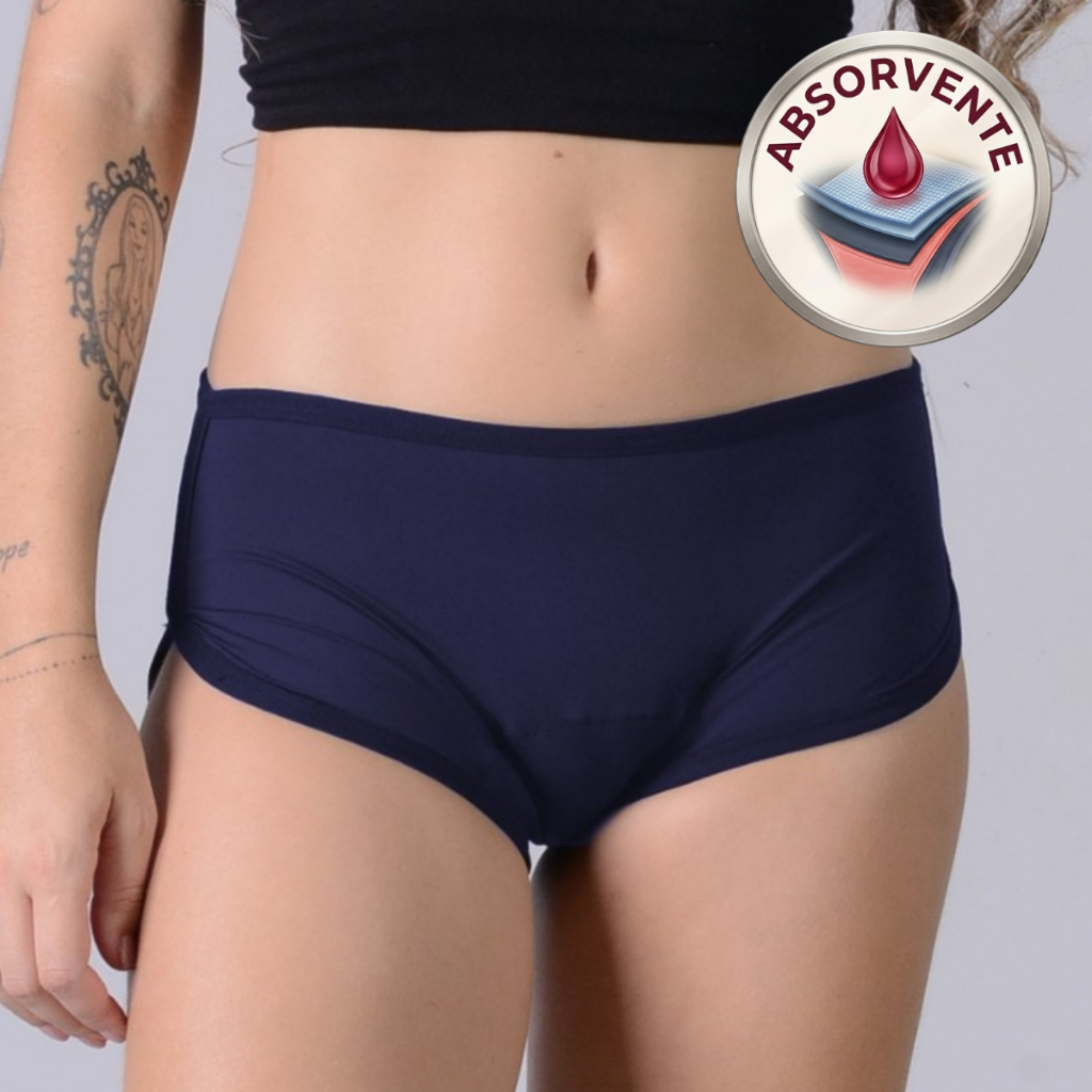 Calcinha Absorvente Menstrual para Incontinência Antibacteriana Antivazamento Feminina