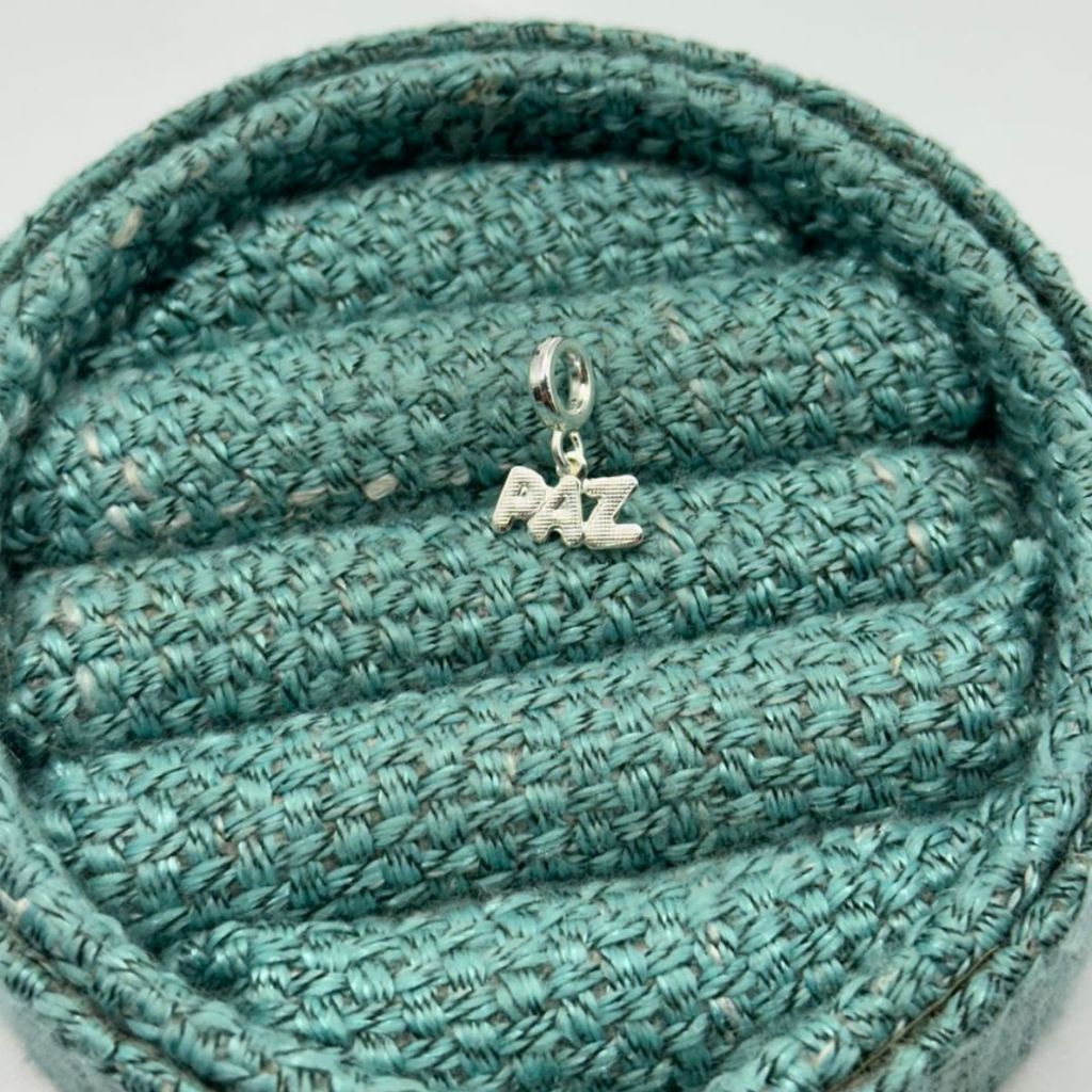Berloque para Pulseira de Prata 925 Paz Reticulado · foto 2