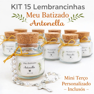 15 Lembrancinhas Primeira Eucaristia Personalizadas | Mini Terço ou Lembrança Religiosa em Oferta na Shopee