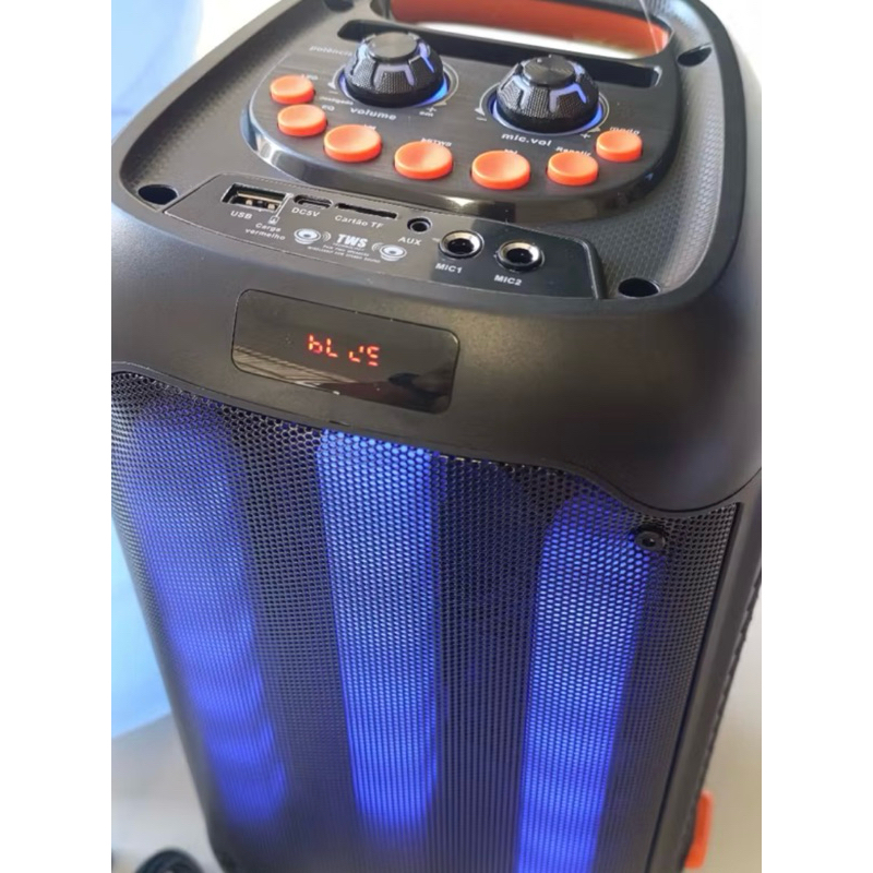 Caixa de Som Bluetooth Gigante Amplificada 2200W Karaokê FM Usb Pendrive Microfone  POTENTE