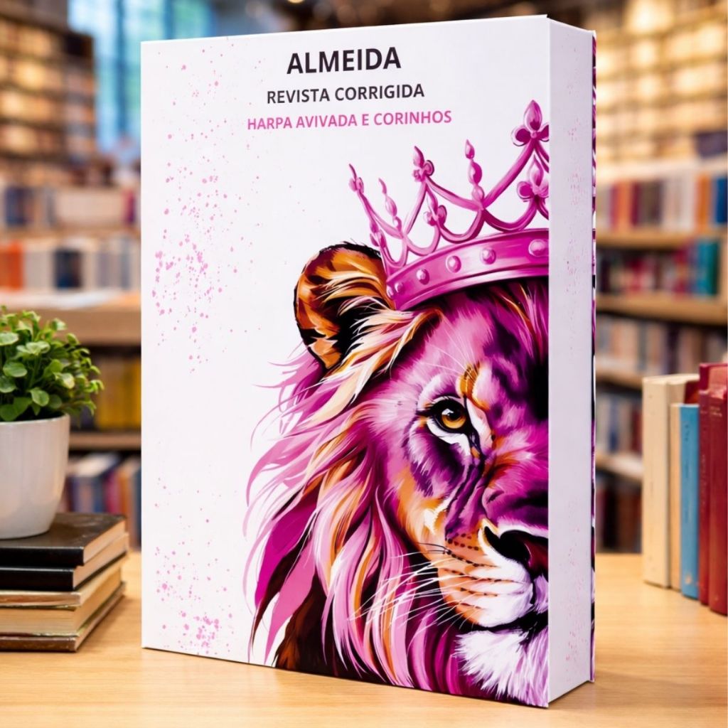 Bíblia Feminina | Letra Maior | Harpa & Corinhos | RC | Leão Rosa | Capa Brochura em Oferta na Shopee