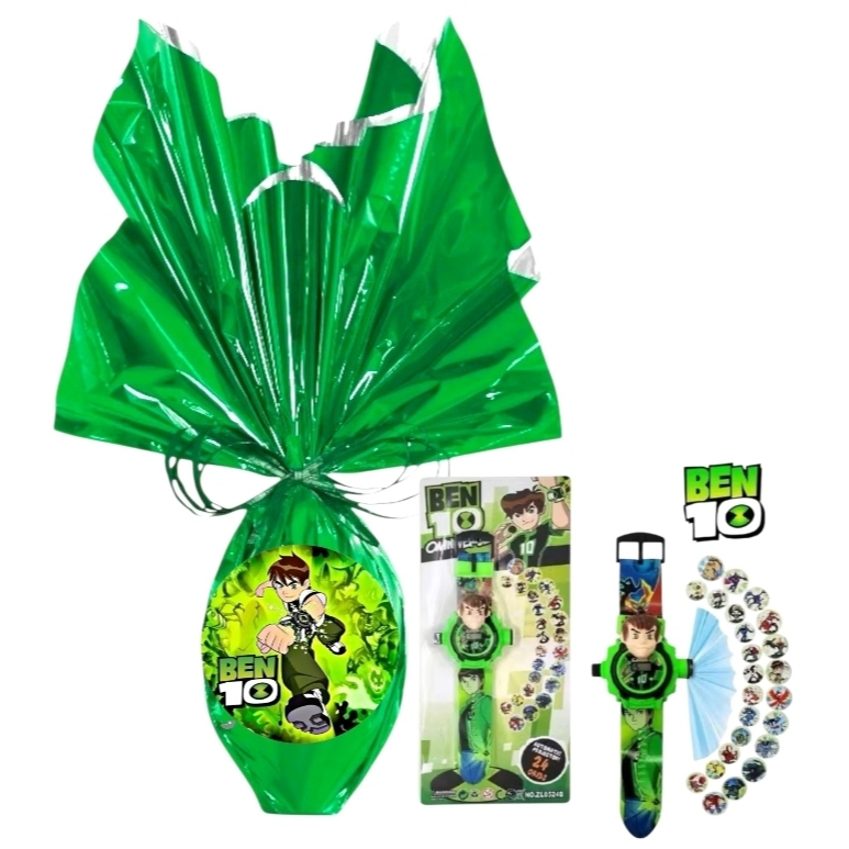 Relógio Infantil Projetor De Imagens 3D - Ben 10!!! Ovo De Páscoa Ben 10