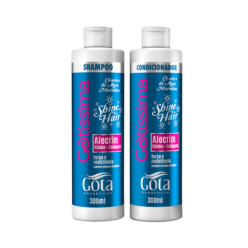 Imagem Kit Gotíssima Chuvisco de Algas Marinhas Gota Dourada Shampoo + Condicionador 300ml