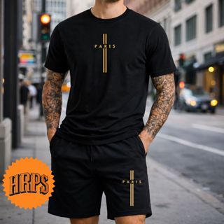 KIT MASCULINO CONJUNTO T-SHIRT CAMISETA E SHORT DE TACTEL ESTAMPADO VARIAS CORES DO P AO GG em Oferta na Shopee