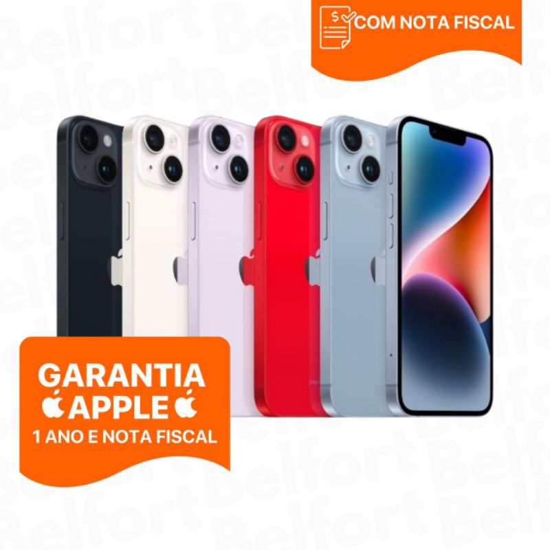 Celular iPhone 14 plus 128GB 5G Original Novo Lacrado com Garantia Apple de 1 ano