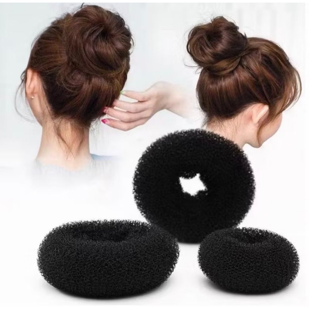 Modelador Coque Rosquinha Esponja Fácil Rápido Penteado Dia a Dia Acessório Cabelo Feminino