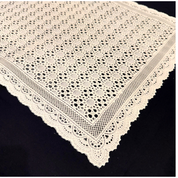 Kit 4 Forros de Geladeira PVC 53×35 cm – Bege Rendado Lavável Antiderrapante