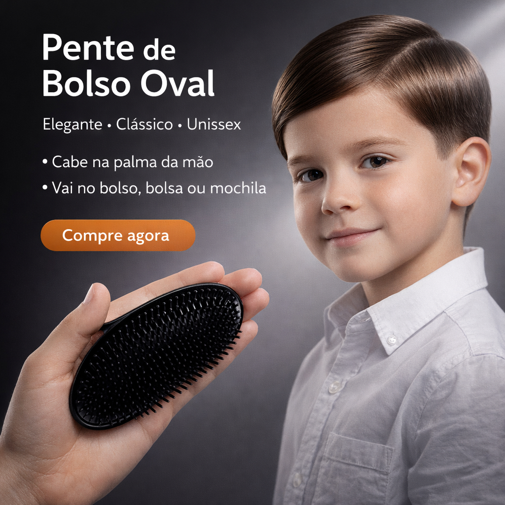 Kit 1/2/3 Pente De Bolso Bolsa Oval Barbeiro Unissex Prático em Oferta na Shopee