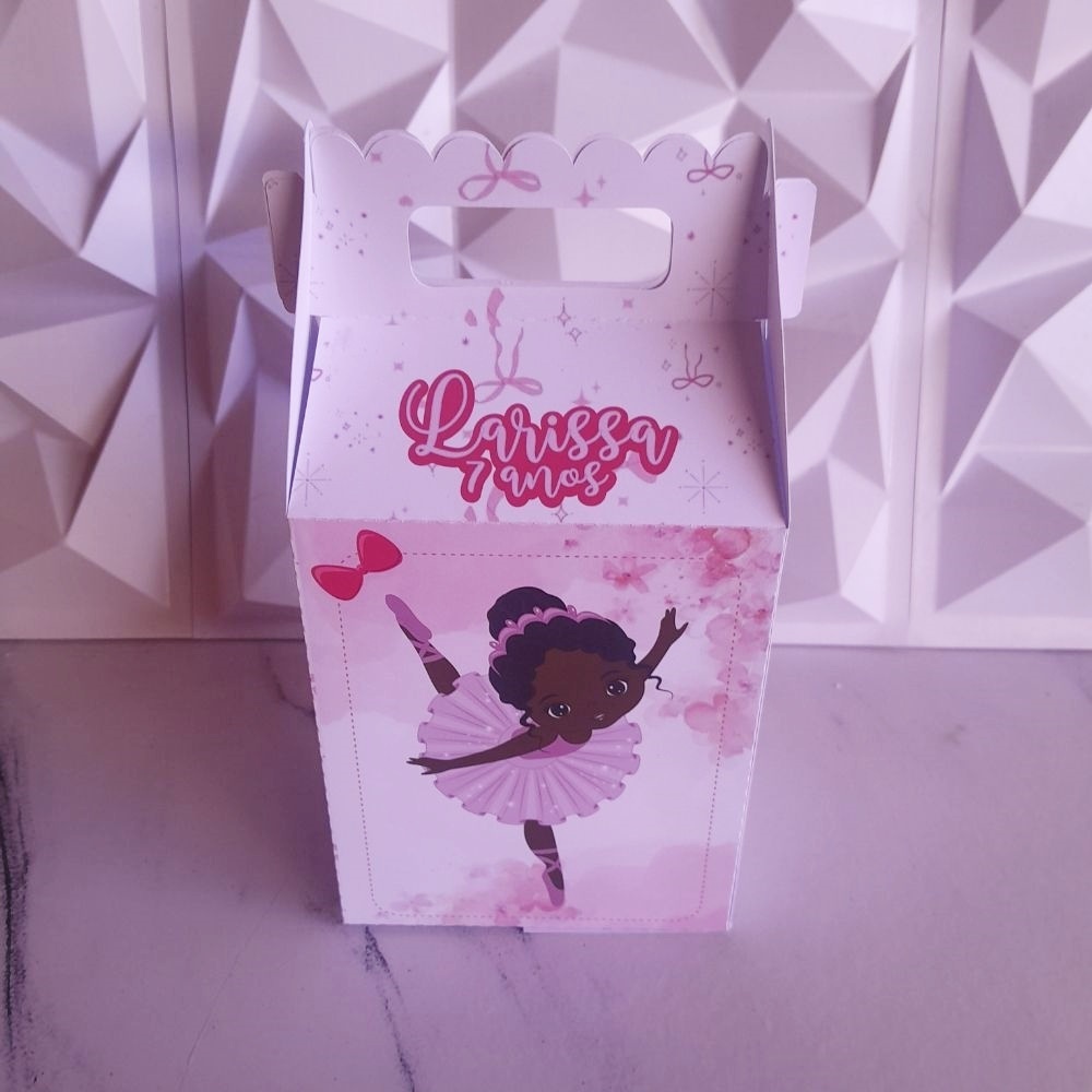 Caixa Maleta Bailarina morena personalizada/lembrancinha de festa bailarina morena/ aniversario bailarina morena