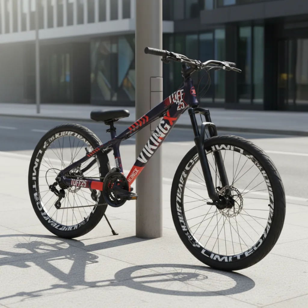 BICICLETA MTB VIKINGX TUFF 25 ARO 26 21V FREIO A DISCO QUADRO 13.5