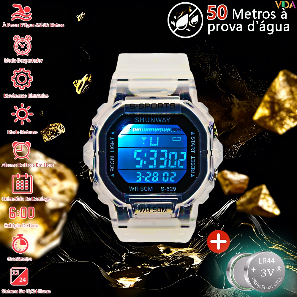 Relógio Femininoa Prova Dágua Digital Esportivo Modo Leve Resistente A Arranhões E Luminoso 50 Metros De Profundidade em Oferta na Shopee