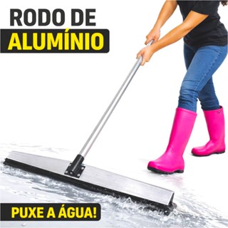 Rodo Grande 60cm Alumínio Resistente Cabo De Alumínio 1,30m em Oferta na Shopee