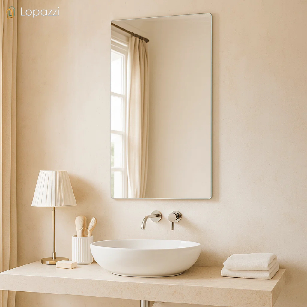 Imagem ESPELHO ORGÂNICO GRANDE 90X40CM DECORAÇÃO SALA QUARTO BANHEIRO HALL LOJA SEM MOLDURA POLIDO