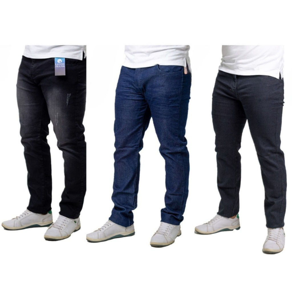 Kit Calça Jeans Masculina com Elastano Premium - Denim Casual Ideal Para o Dia a Dia Dia dos Namorados