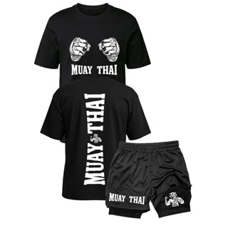 Kit Camiseta + Short Dry Fit 2 em 1  Muay Thai Academia Treino Arte Marcial em Oferta na Shopee