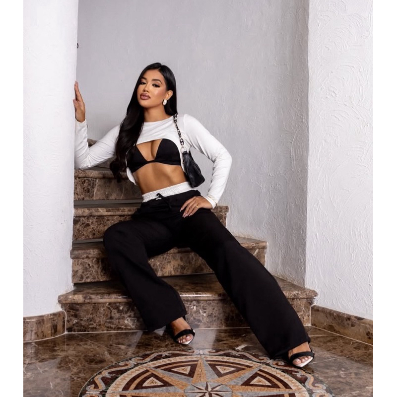 Conjunto 3 Três Peças Alfaiataria Calça pantalona  tecido  alfaitaria  Conjunto Feminino Elegante  Luxo