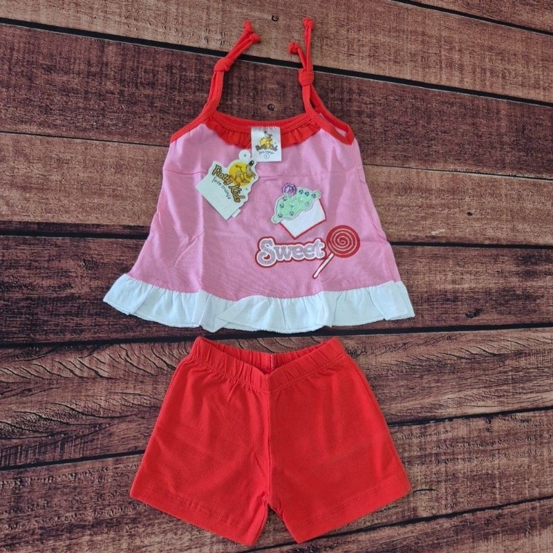 Conjunto Bebê Feminino Cupcake Blusa e Bermuda Cotton - Fiotty Kids