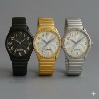 Relógio Feminino Prova D´agua Redondo De Quartzo Pulseira Elástica Analógico Pulseira em Aço Bracelete de Mola em Oferta na Shopee