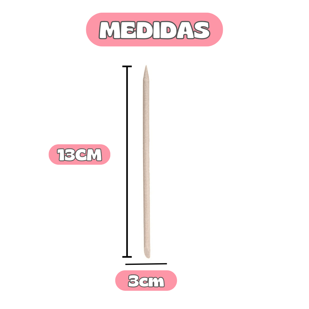 Palitos de Laranjeira para Cutícula Manicure Pedicure | Unhas, Nail Art, Estética, Salão de Beleza, Kit Profissional — imagem 2 de 2