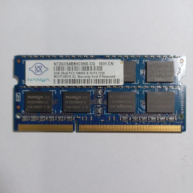 Memória 2GB, DDR III 1333MHz (2Rx8) P/ Notebook
