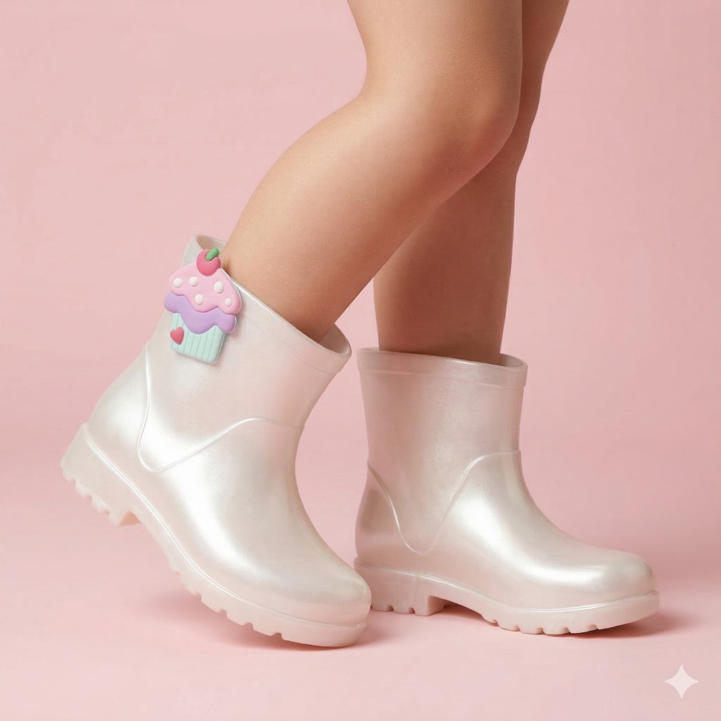Galochas Botas Infantil Feminina Crianças Confortável Leve Meninas Mocinhas Cano Baixo