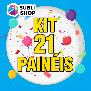 Kit Painéis 21 Redondo 50x50 cm Tecido Sublimado Escolha seu Tema em Oferta na Shopee