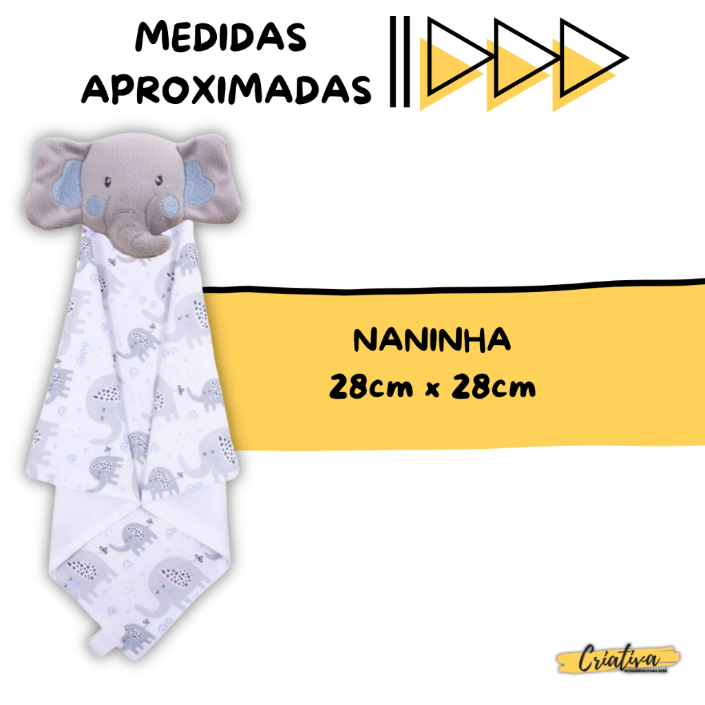 Naninha Para Bebê Porta Chupeta Bichinhos — imagem 2 de 2