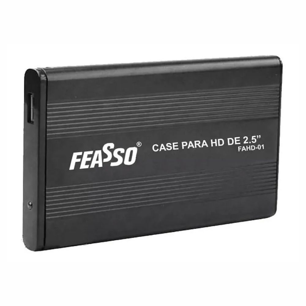 CASE GAVETA PARA HD 2,5" NOTEBOOK SATA USB 2.0 FAHD-01 FEASSO