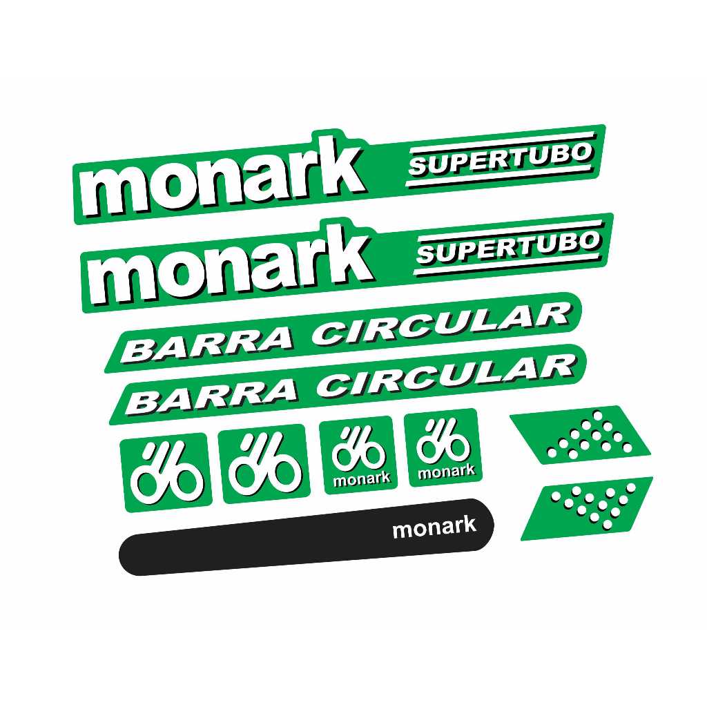 Adesivos Bicicleta Monark Supertubo Verde