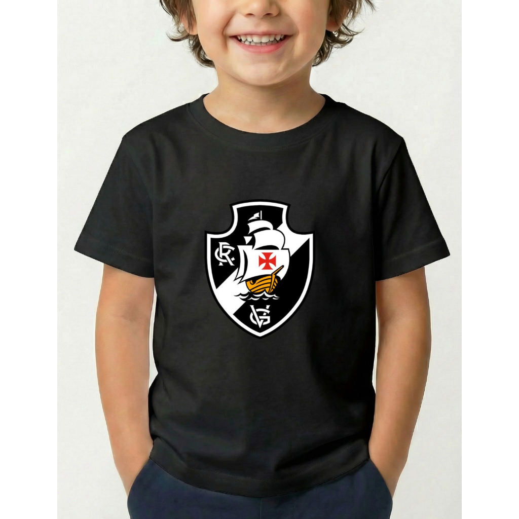 Camiseta Futebol Vasco Estampada Estampa Em Alta Resolução Algodão 30.1 Premium Diversas Cores Disponiveis