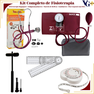 Kit Fisioterapia Completo Profissional com Estetoscópio e Acessórios em Oferta na Shopee