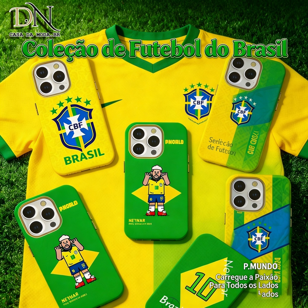 Seleção Brasileira iPhone Case  Design Oficial Fanático de Futebol Copa 2026