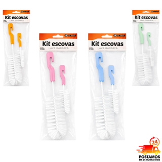 kit Escova Lava Garrafa Mamadeira Copo Térmico Limpeza Profunda em Oferta na Shopee