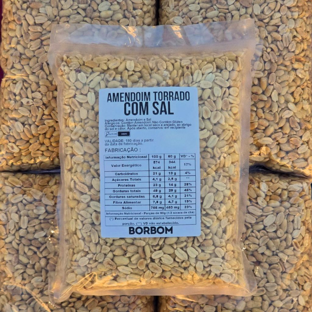 2Kg Amendoim Torrado SALGADO (Petisco) - Envio Rápido em Oferta na Shopee