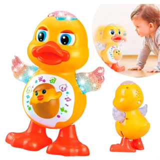PATO DANÇANTE Original MUSICAL ANDA DANÇA LUZES E SOM BRINQUEDO EDUCATIVO em Oferta na Shopee
