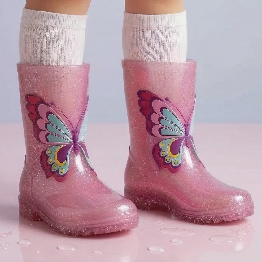 Bota Infantil Galocha Feminina PVC Confort Chuva